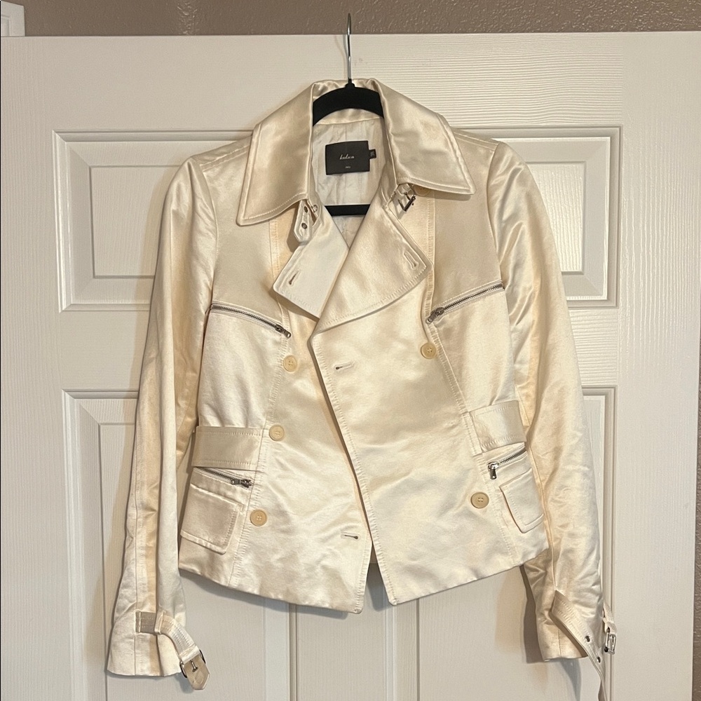 Kulson Made in Italy Cream Satin Blazer